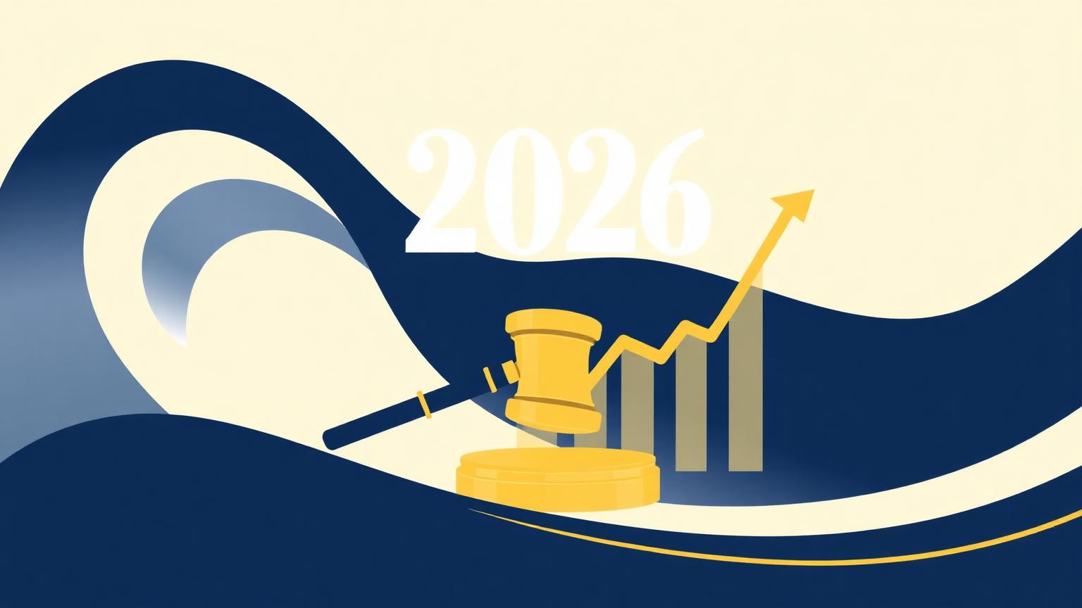 עדכוני רגולציה ל-IRA לשנת 2026 – איור חוקי עם גרף עולה