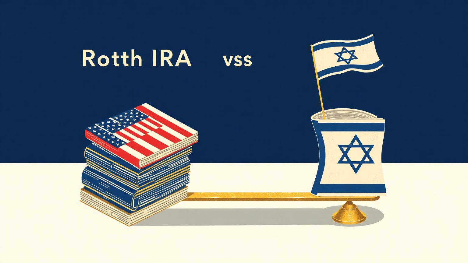 Roth IRA האמריקאי מול IRA הישראלי – איור השוואה בין שני המוצרים